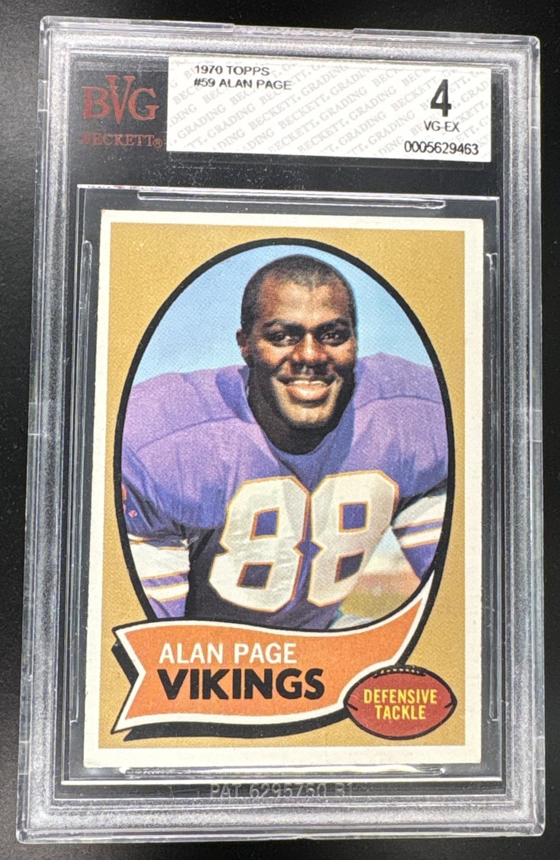 1970 Topps Alan Page Rookie RC #59 BVG 4