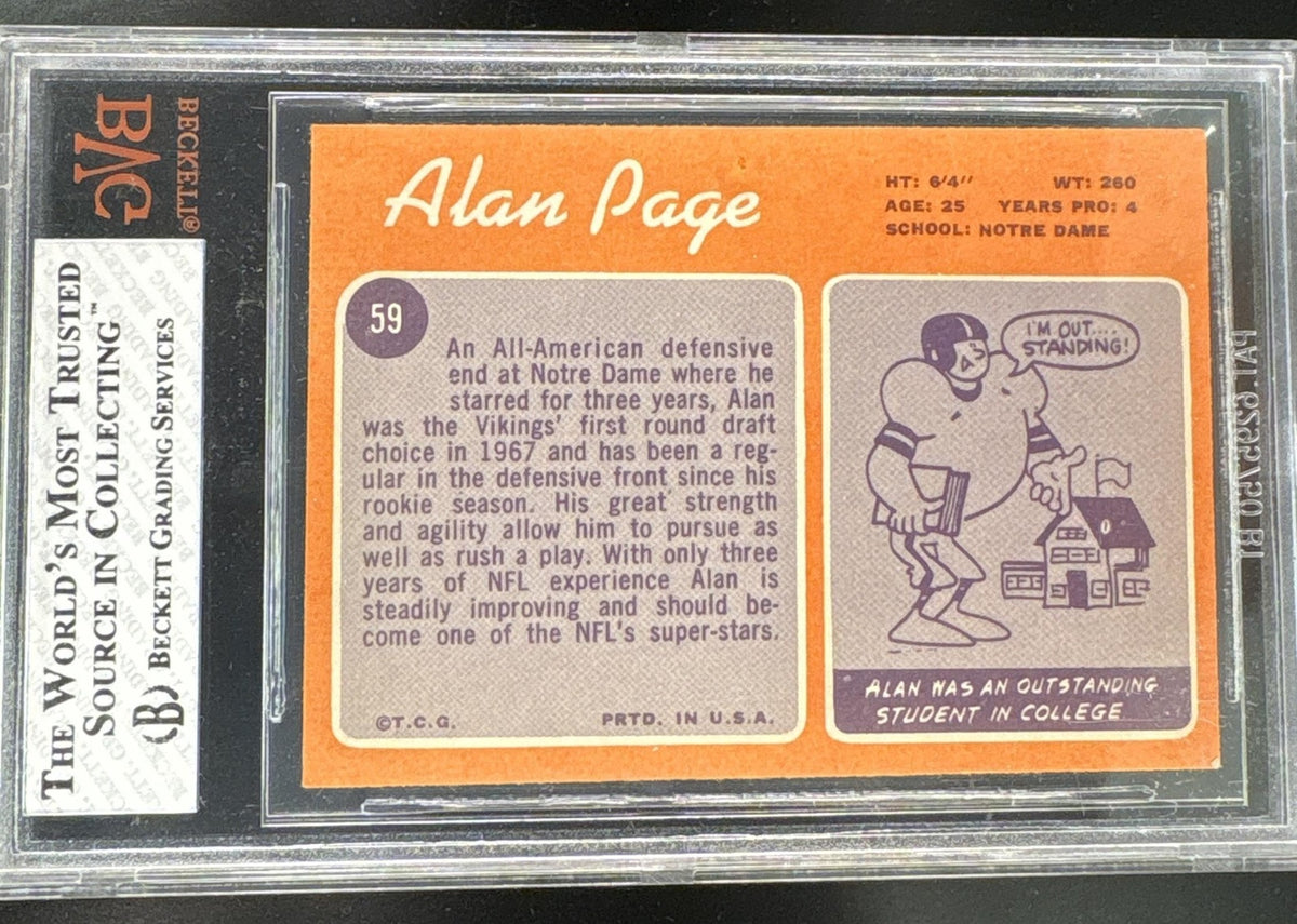 1970 Topps Alan Page Rookie RC #59 BVG 4