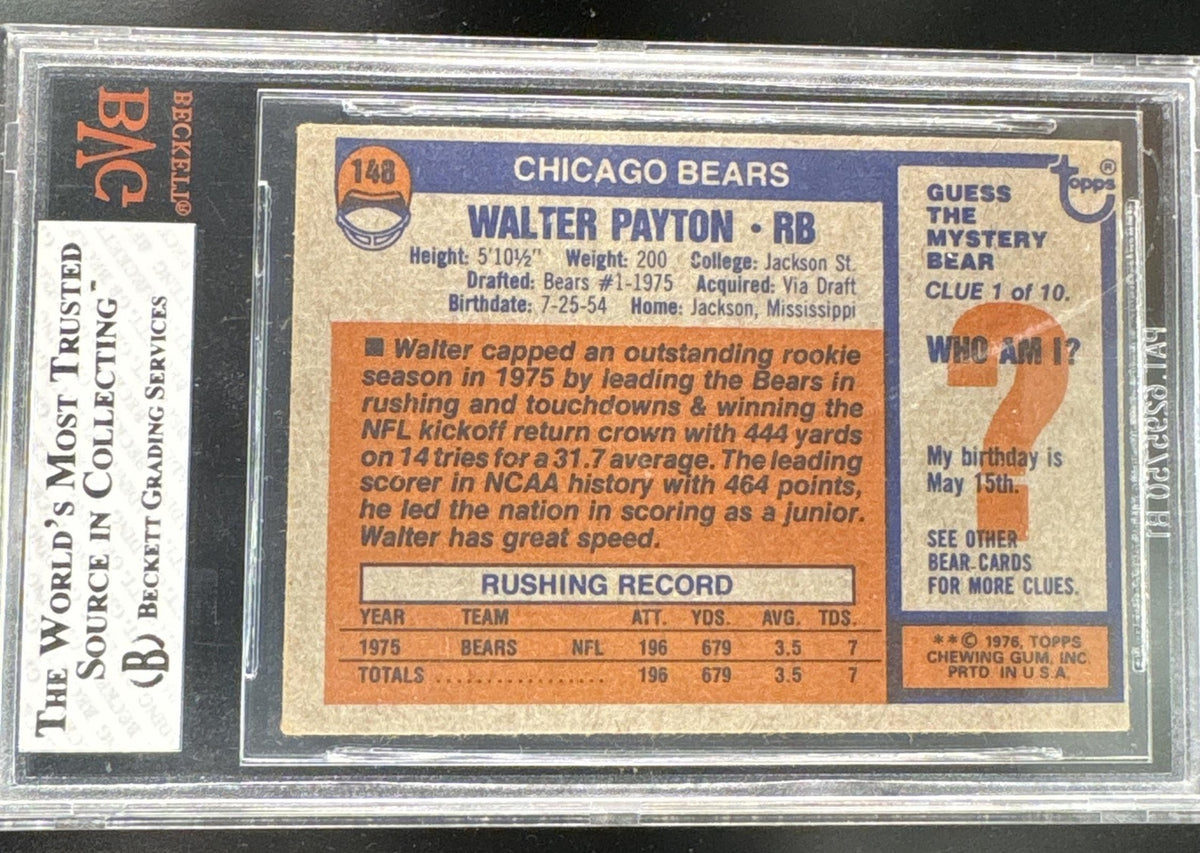 1976 Topps Walter Payton Rookie RC #148 BVG 4