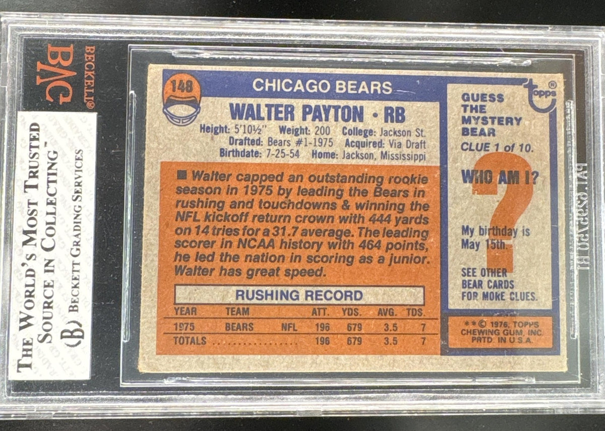 1976 Topps Walter Payton Rookie RC #148 BVG 4