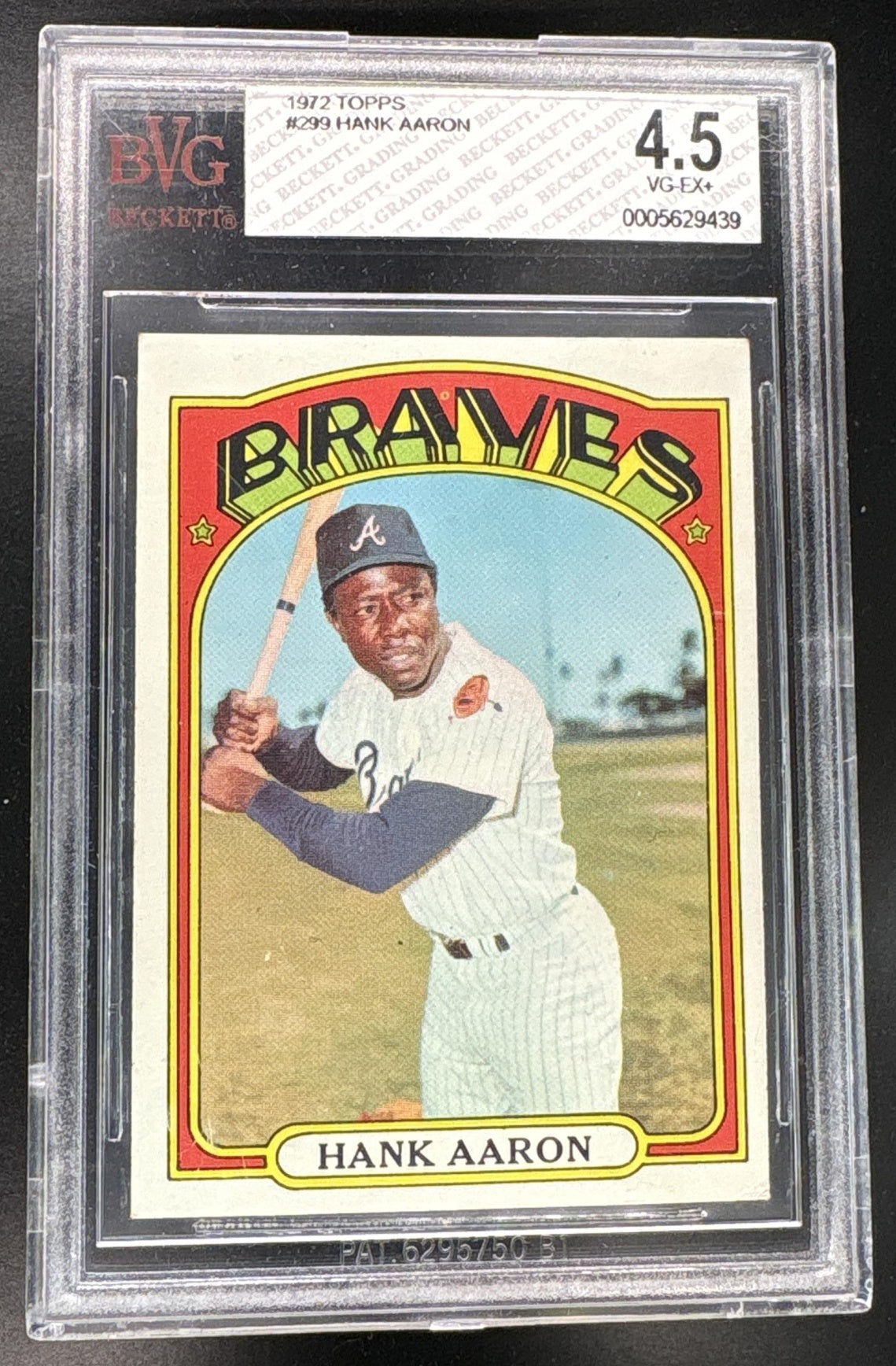 1972 Topps Hank Aaron #299 BVG 4.5
