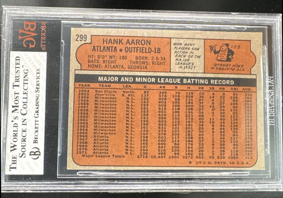 1972 Topps Hank Aaron #299 BVG 4.5