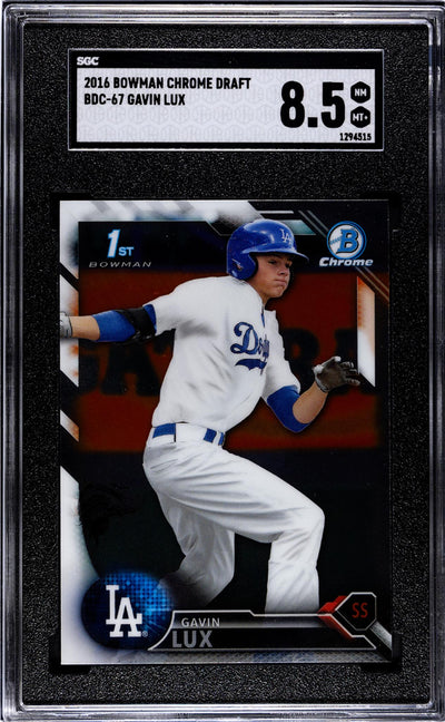 2016 Bowman Chrome Draft Gavin Lux #BDC-67 1st Bowman SGC 8.5