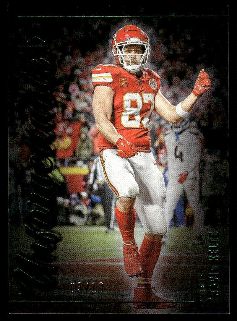 2025 Panini Luminance #6 Travis Kelce Unforgettable Green /10