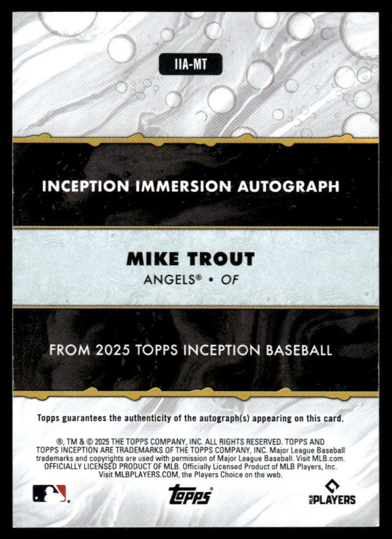 2025 Inception Mike Trout Immersion Auto /27