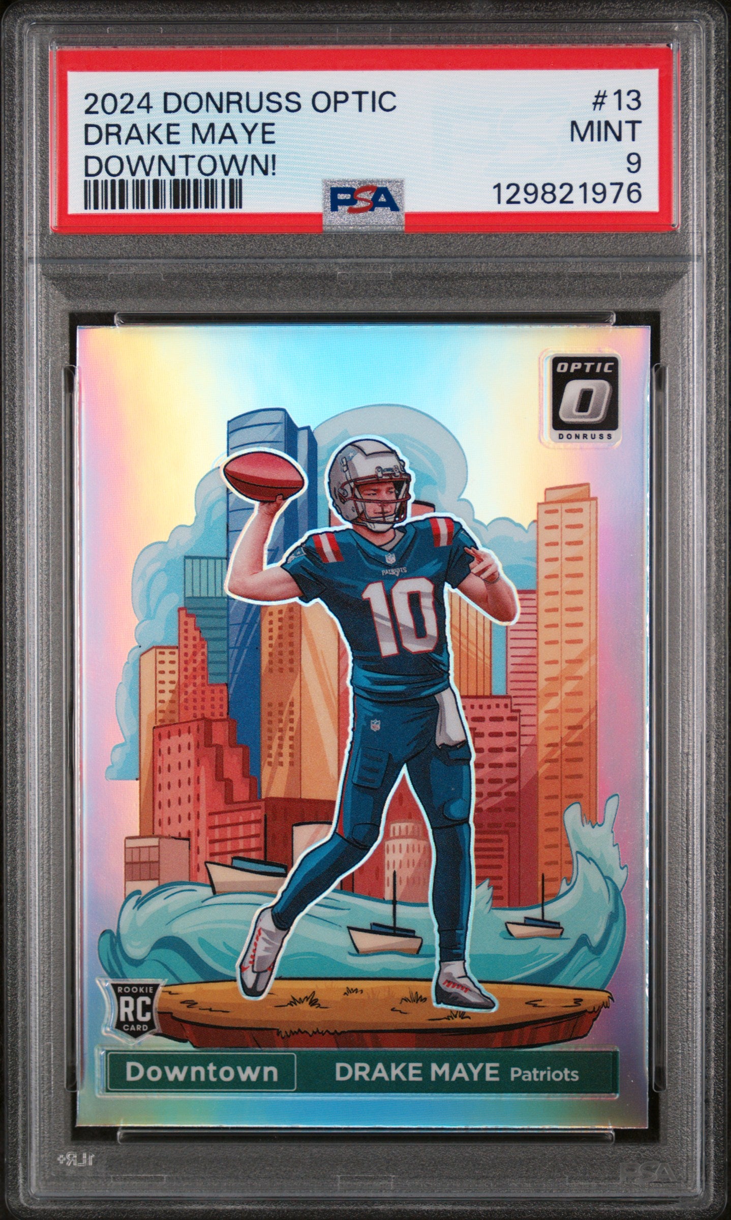 2024 Donruss Optic Downtown Drake Maye #13 PSA 9