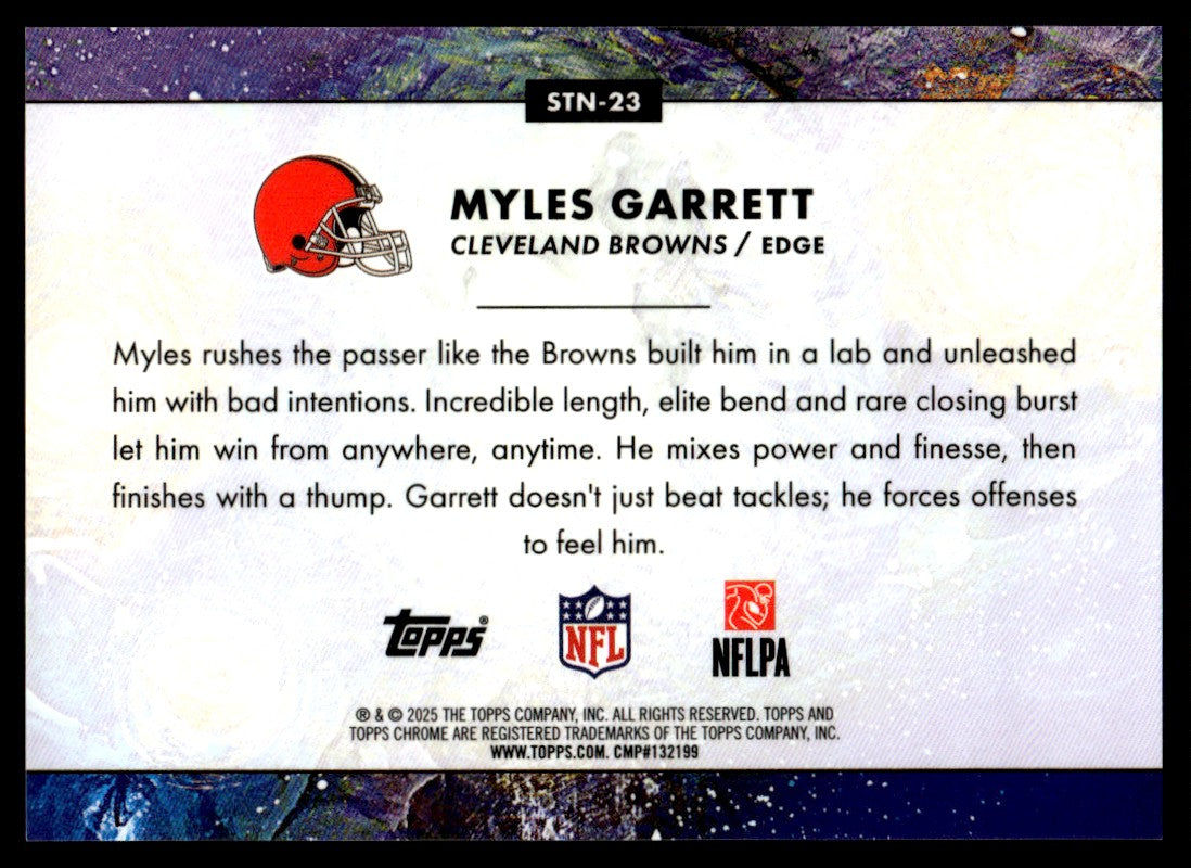 2025 Topps Chrome Myles Garrett Starry Night Black Disco /10