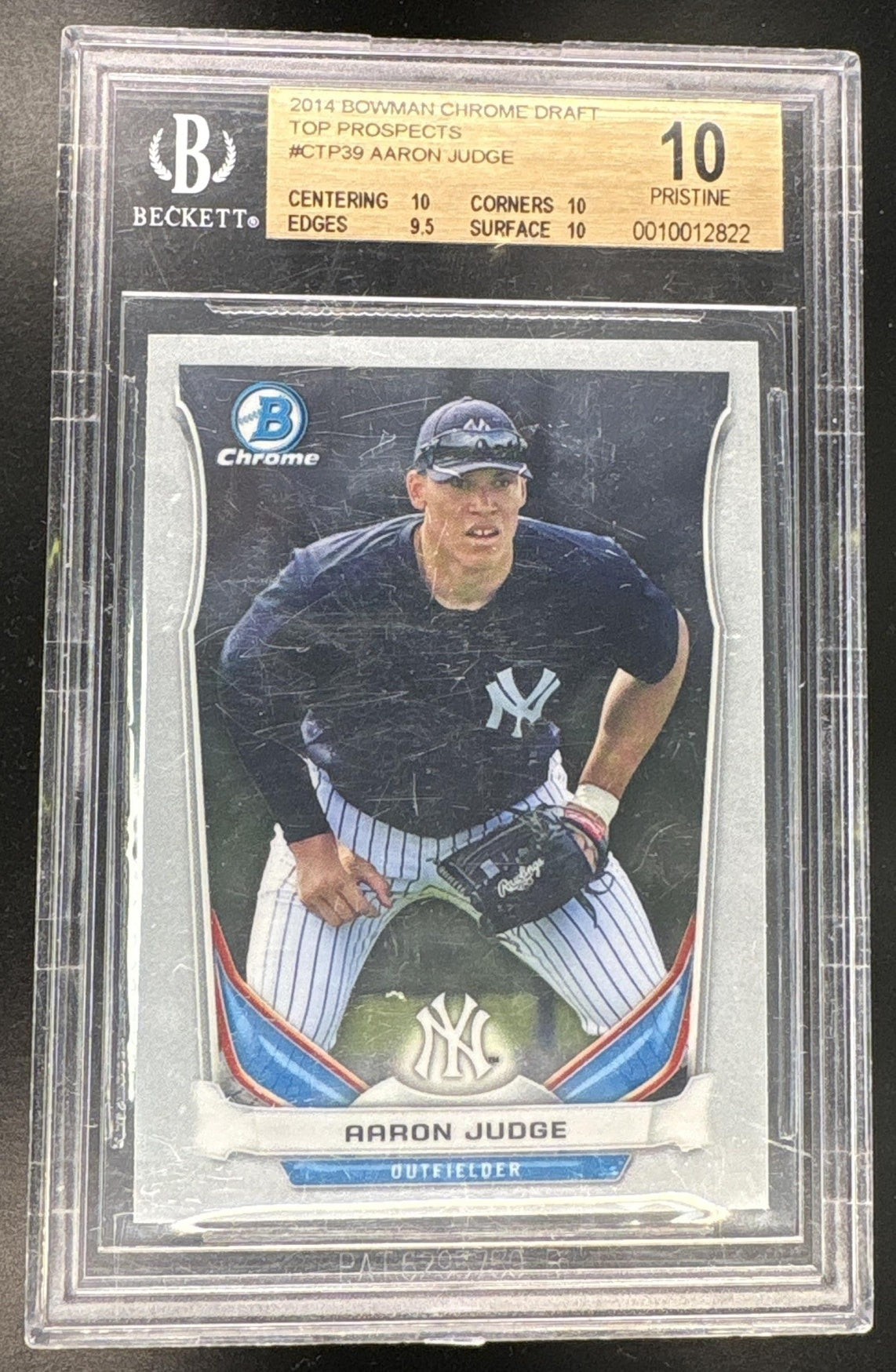 2014 Bowman Chrome #CTP-39 Aaron Judge Top Prospects BGS 10