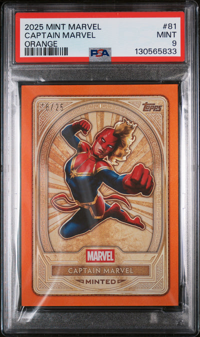 2025 Marvel Mint Captain Marvel Minted #81 /125 PSA 9