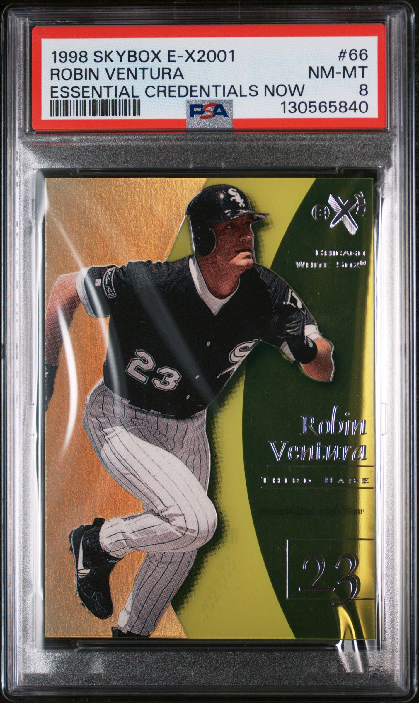 1998 Skybox E-X 2001 Essential Credentials Now Robin Ventura #66 /66 PSA 8