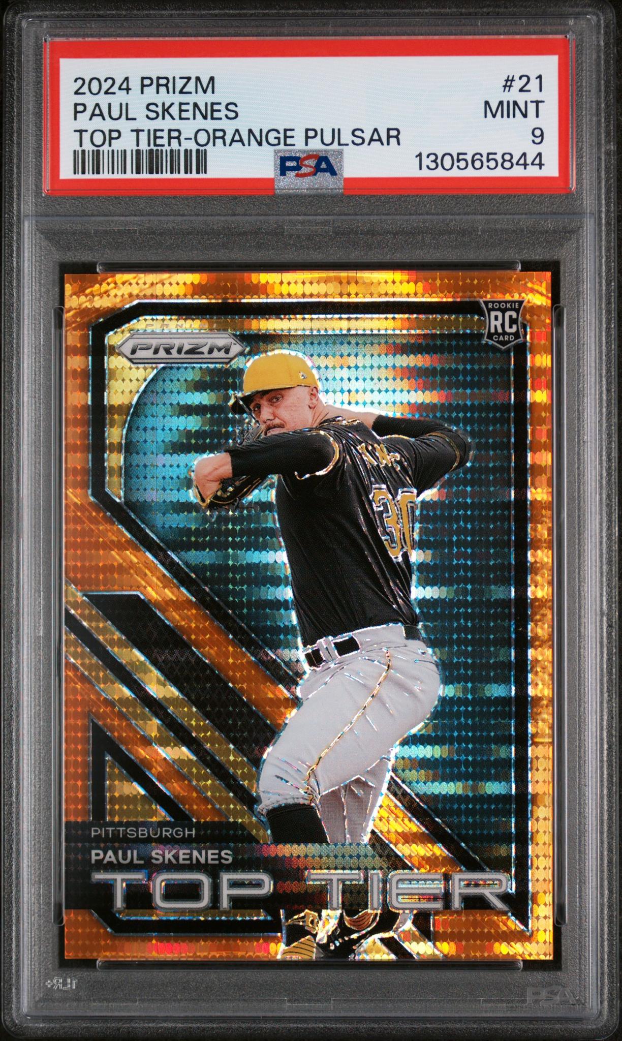 2024 Panini Prizm Top Tier Orange Pulsar Paul Skenes #21 /39 PSA 9