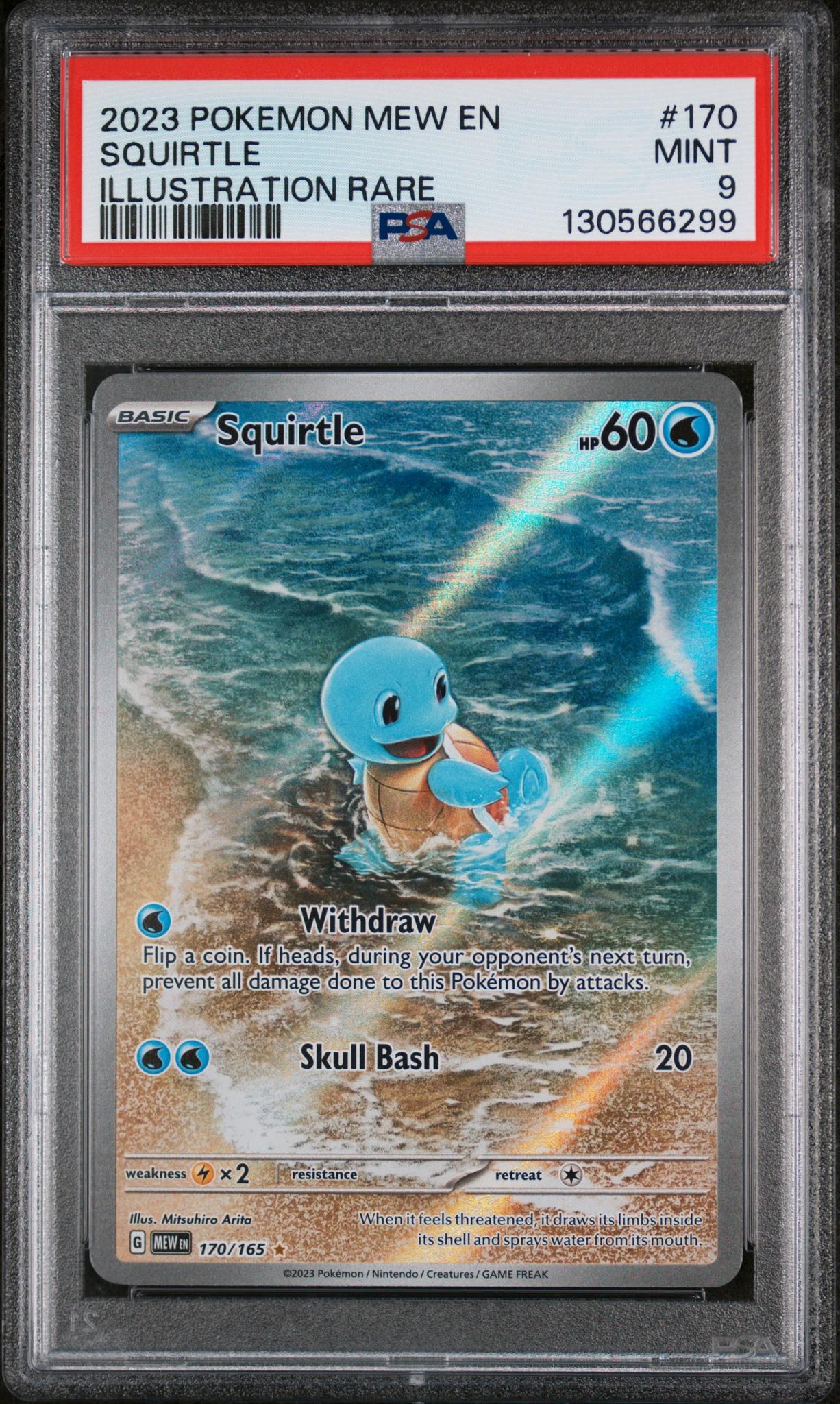 2023 Pokemon Scarlet and Violet 151 Illustration Rare Squirtle #170 PSA 9