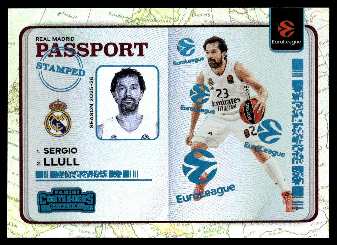 2025-26 Contenders EuroLeague #14 Sergio Llull Passport SSP