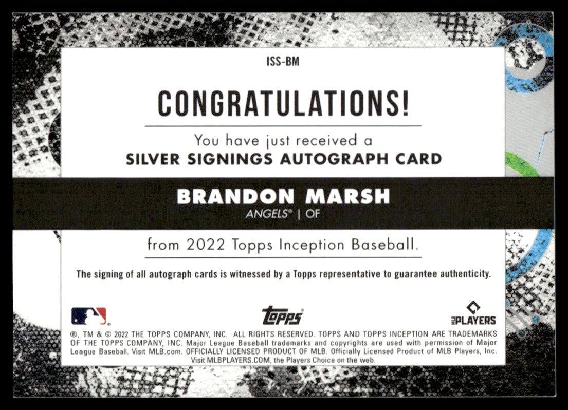 2022 Inception Brandon Marsh Rookie RC Auto /99