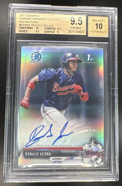 2017 Bowman Chrome Prospect Autos Ronald Acuna #CPA-RA /499 BGS 9.5 Auto