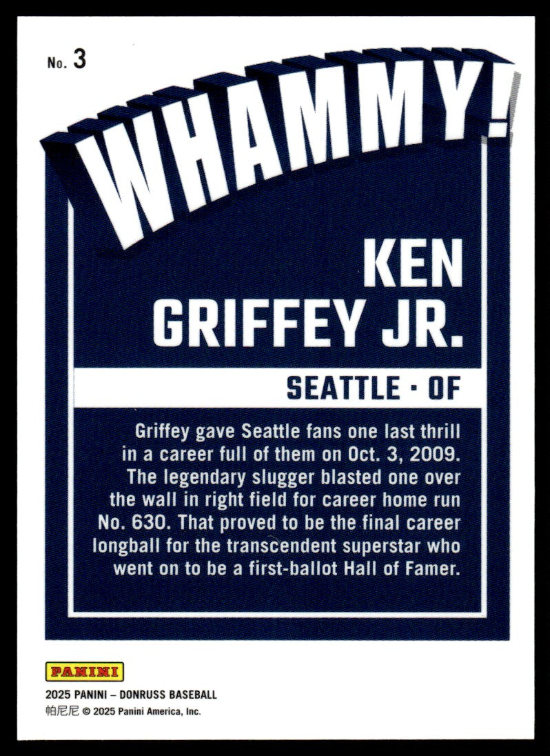 2025 Donruss #3 Ken Griffey Jr. Whammy! SSP