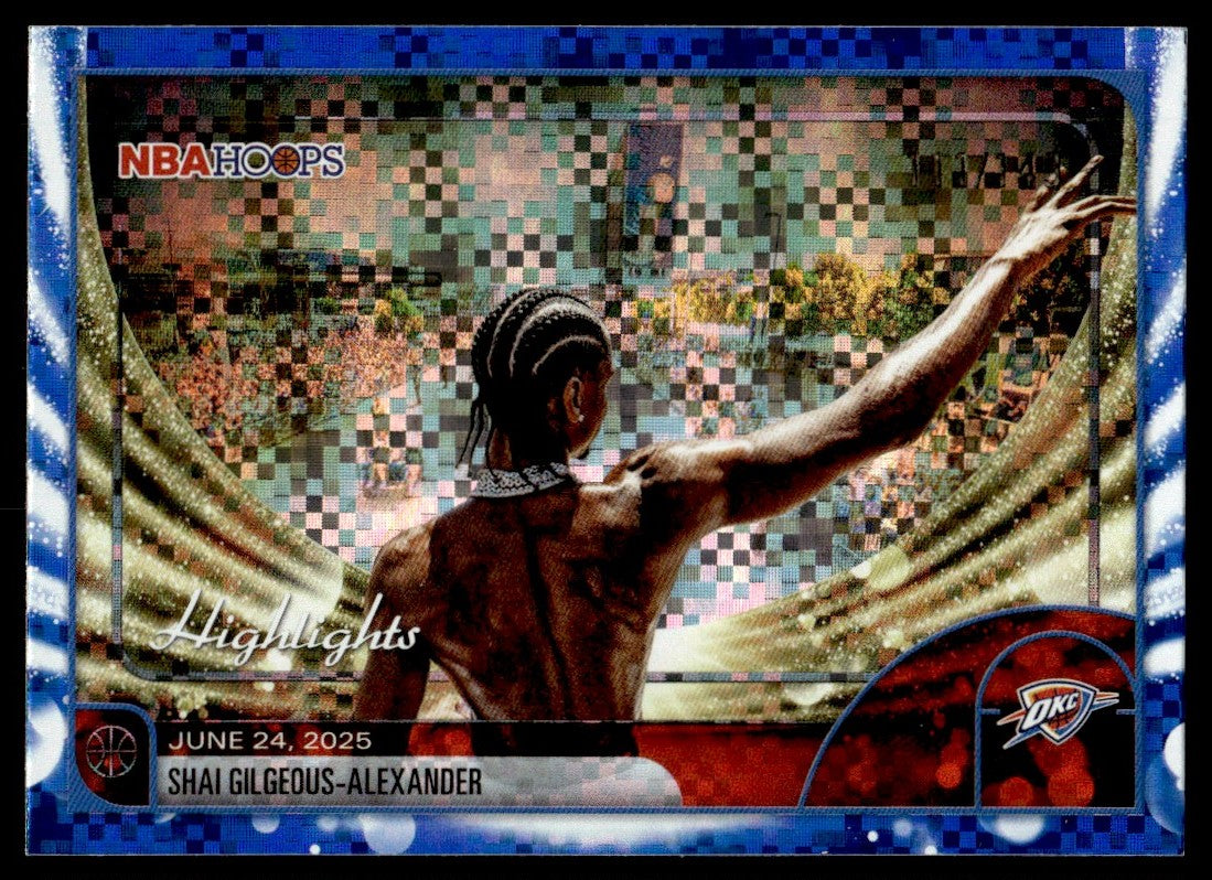 2026 NBA Hoops #268 Shai Gilgeous-Alexander Highlights Blue /150