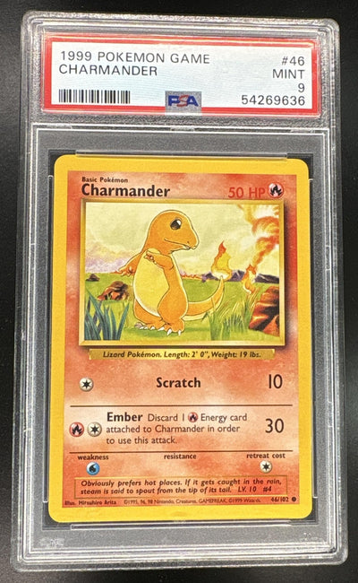 1999 Pokemon Base Set Charmander #46 PSA 9