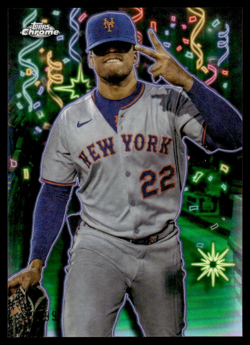 2025 Topps Chrome Juan Soto Celebracion Green /99