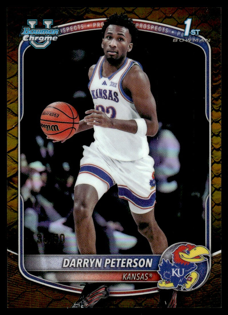 2025 Bowman Chrome U Darryn Peterson 1st Gold Reptilian Rookie RC /50