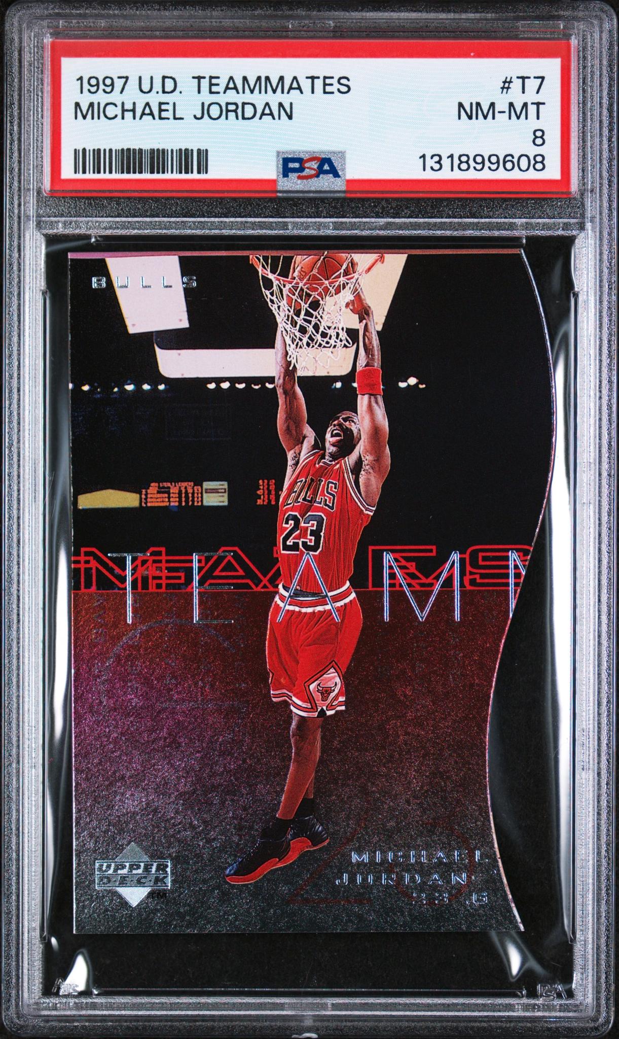 1997 Upper Deck Teammates Michael Jordan #T7 PSA 8