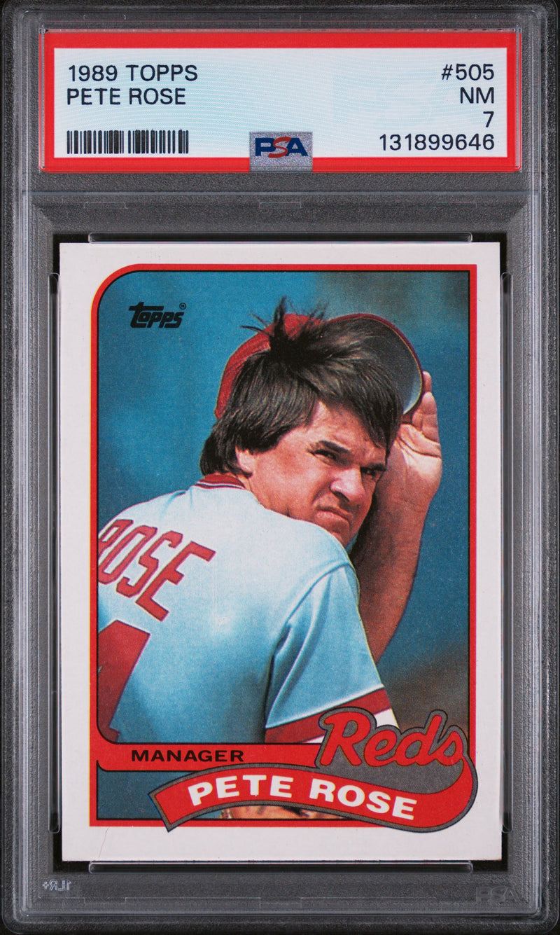 1989 Topps Manager Pete Rose #505 PSA 7