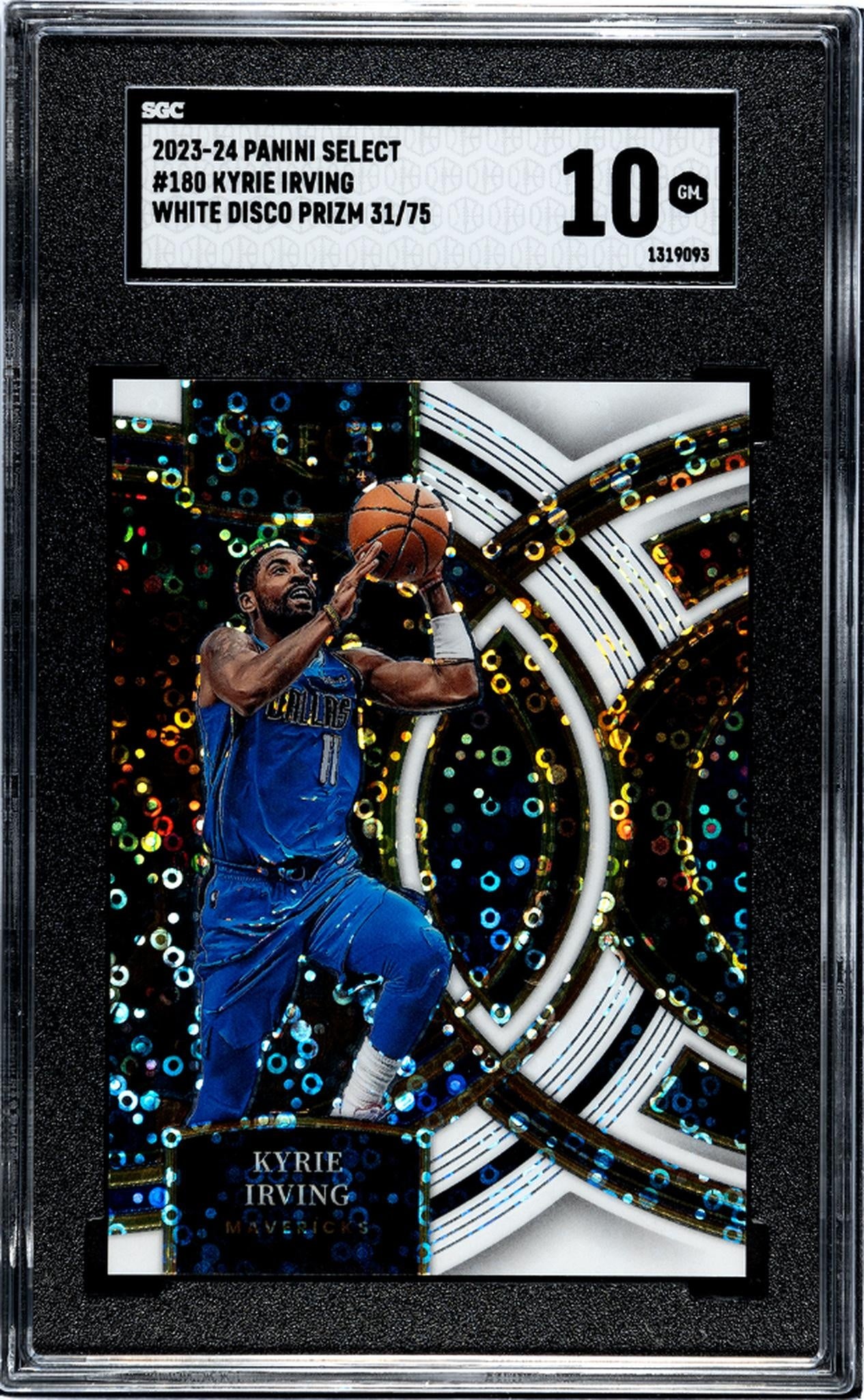 2023 Select #180 Kyrie Irving White Disco Prizm /75 SGC 10