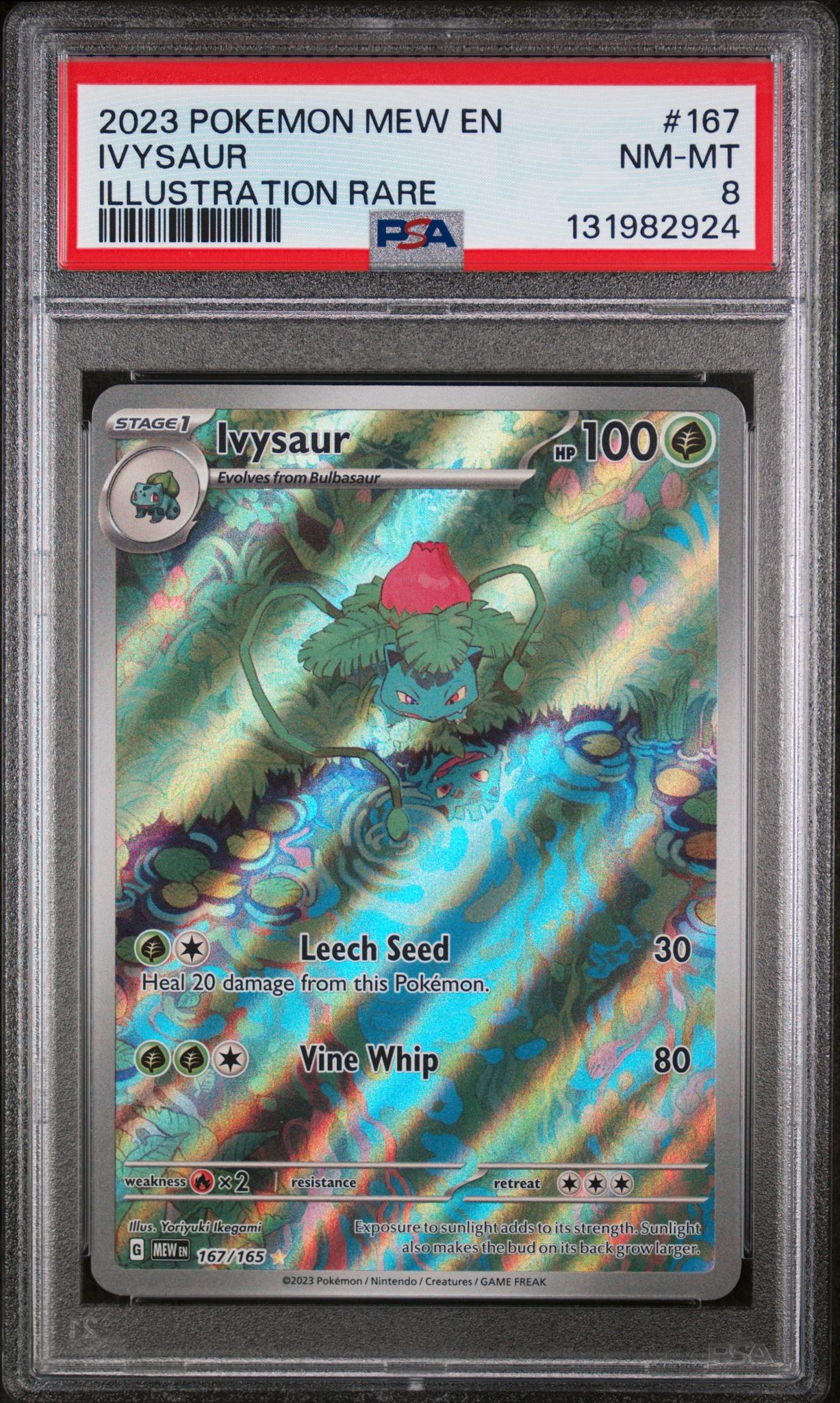 2023 Pokemon Scarlet and Violet 151 Illustration Rare Ivysaur #167 PSA 8