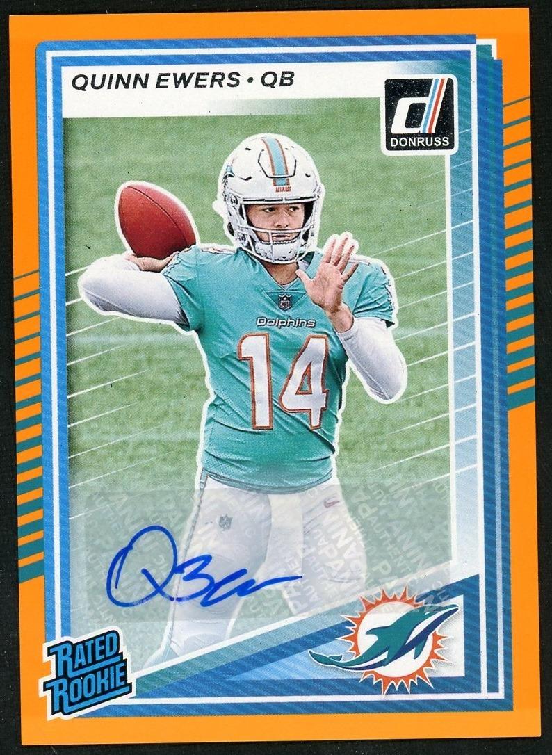 2025 Panini Donruss 342 Quinn Ewers Autograph-Orange