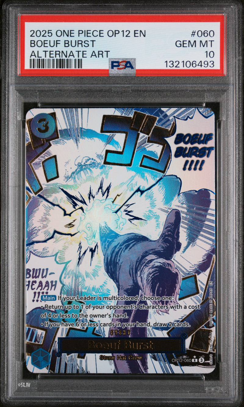 2025 One Piece Legacy of the Master Alternate Art Boeuf Burst #OP12060 PSA 10