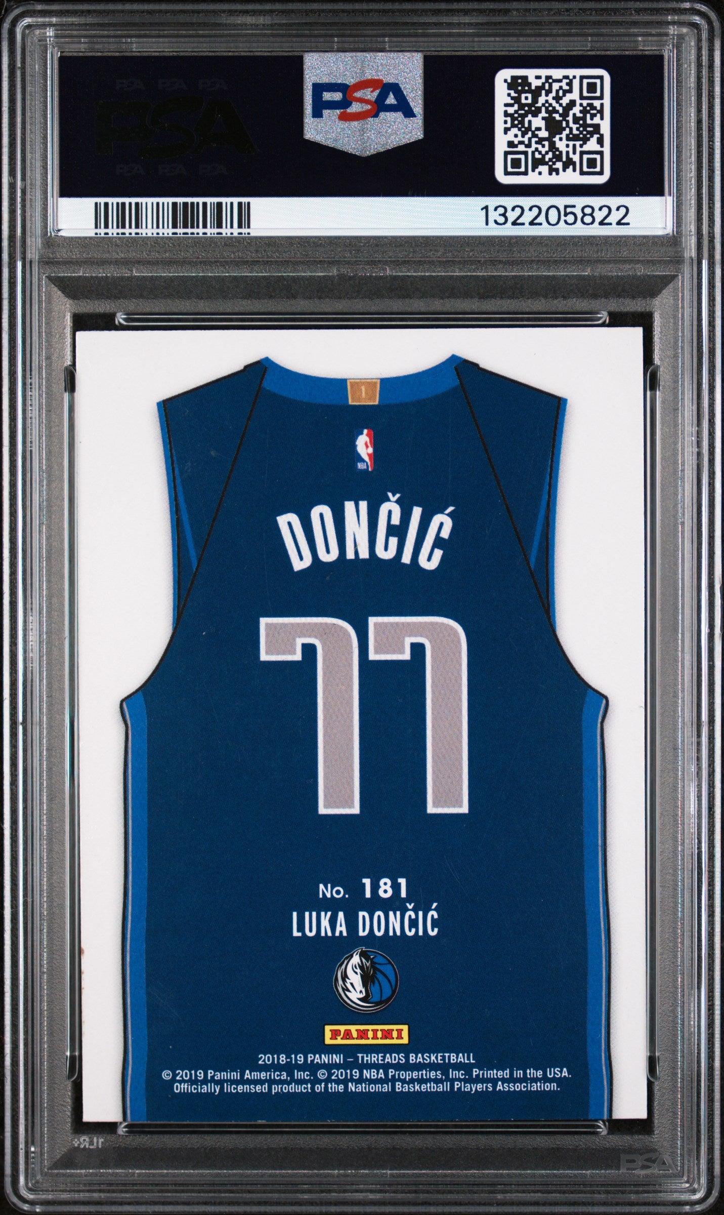 2018 Panini Threads Luka Doncic #181 PSA 9