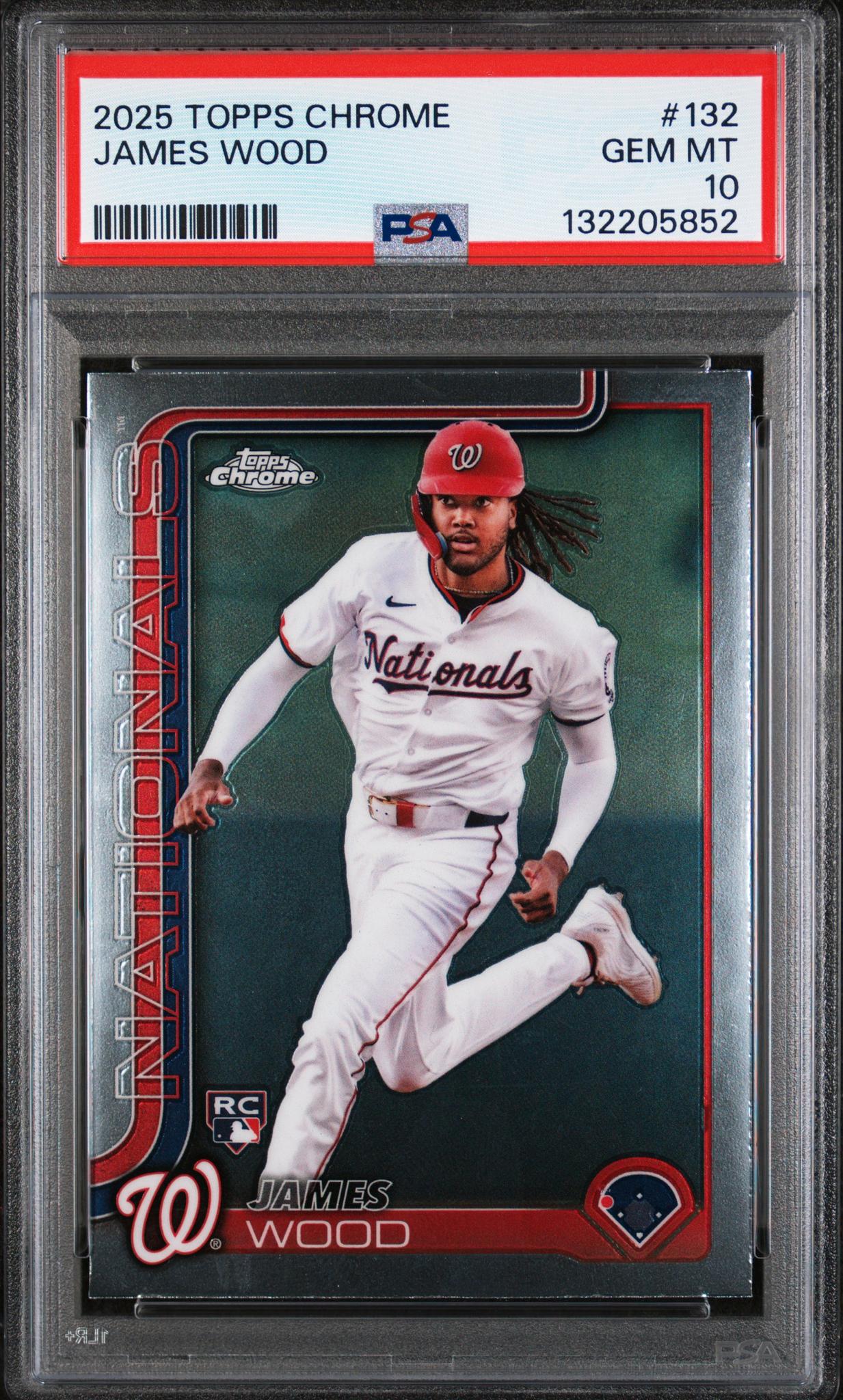 2025 Topps Chrome James Wood #132 PSA 10