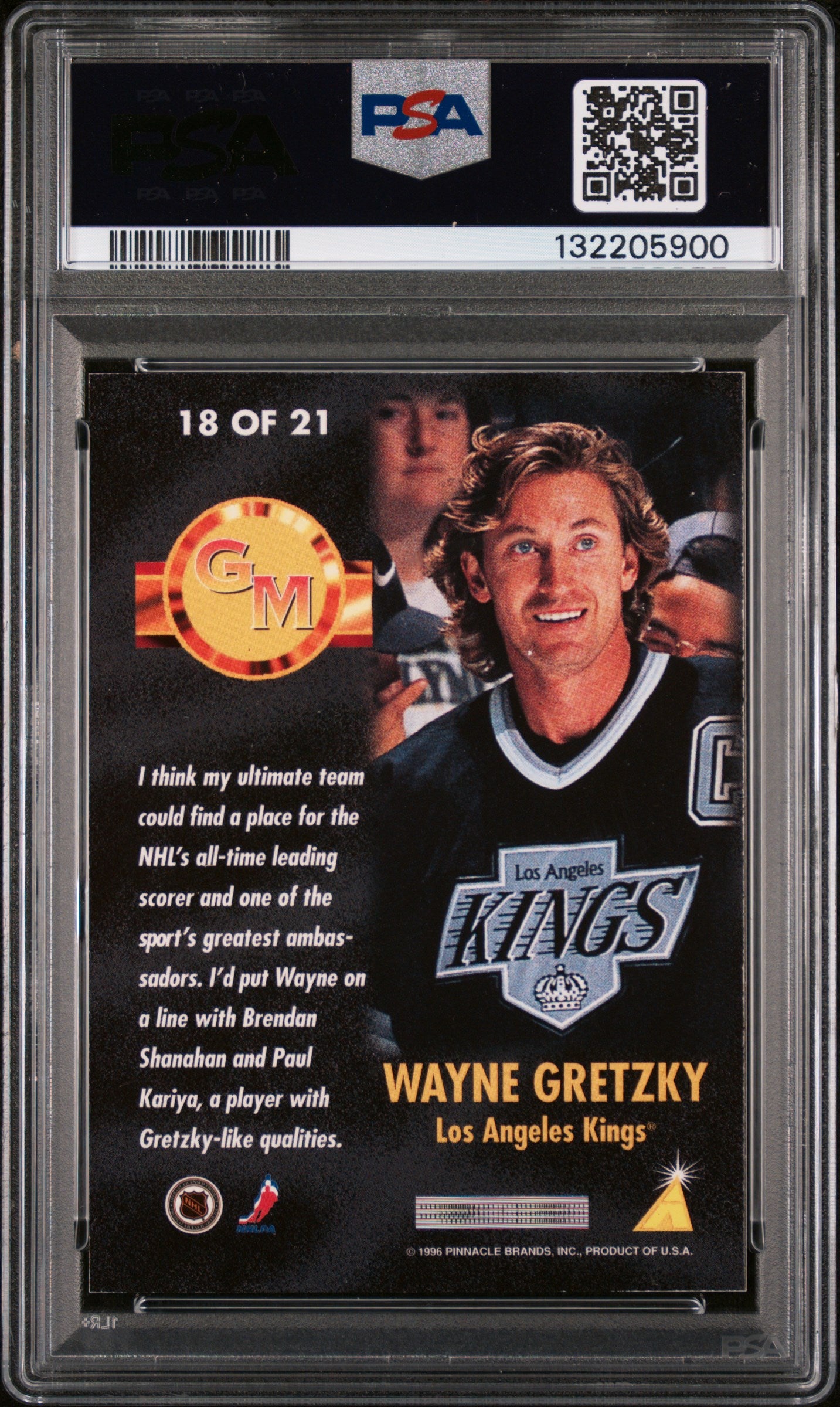 1995 Summit Gm's Choice Wayne Gretzky #18 PSA 7