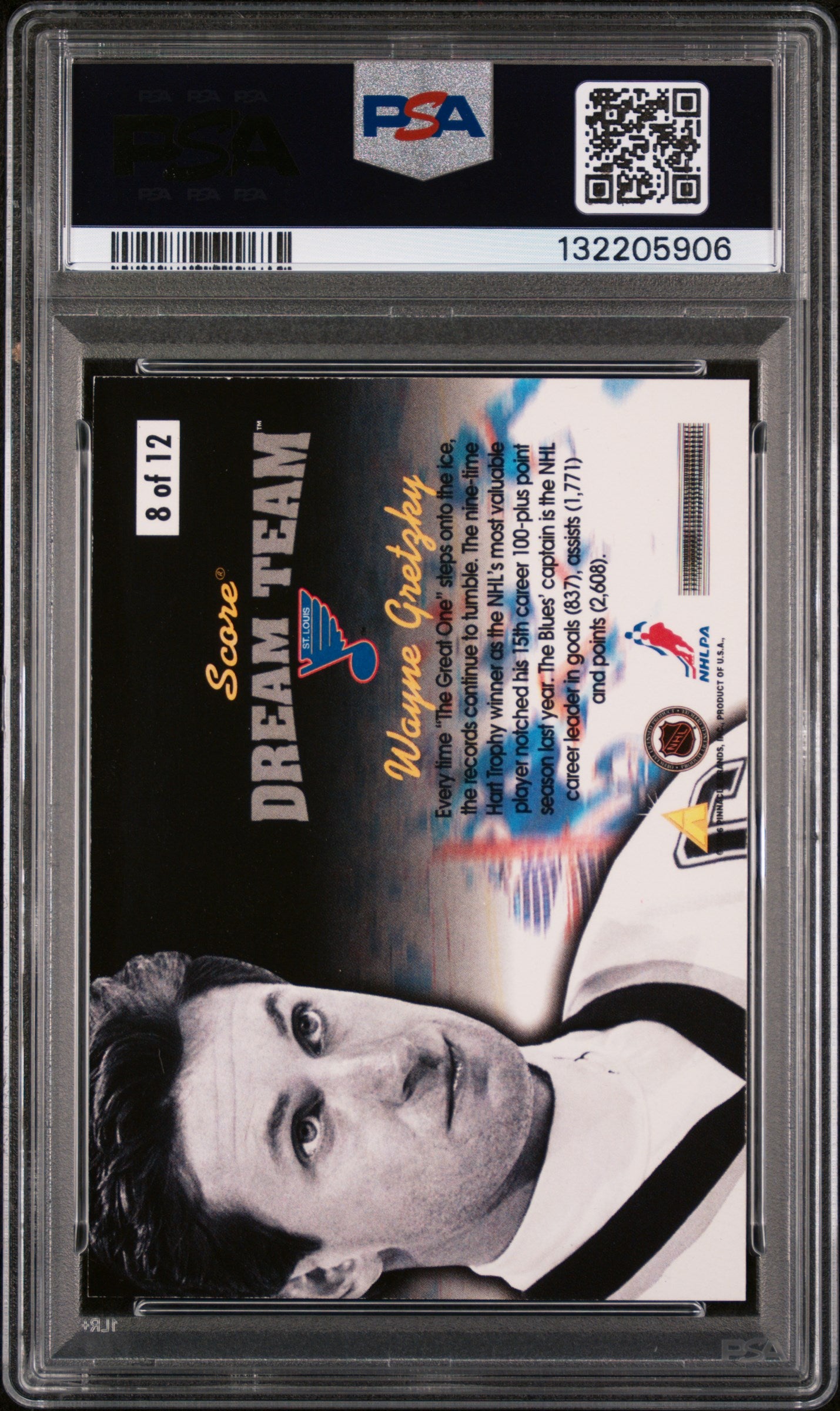 1996 Score Dream Team Wayne Gretzky #8 /8 PSA 8