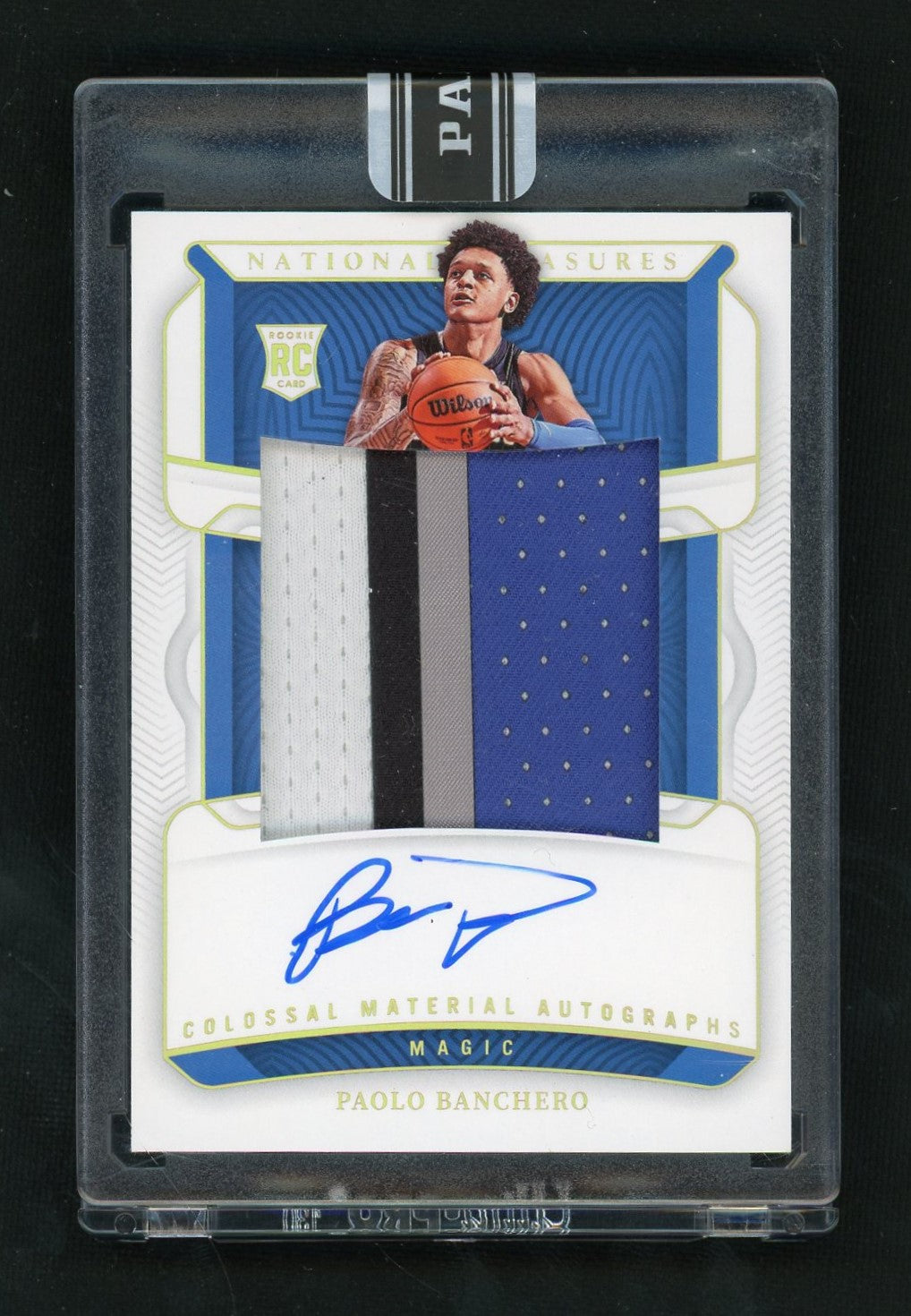 2022 National Treasures Paolo Banchero Colossal Rookie Patch Auto Black Box 1/1