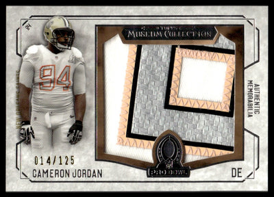 2014 Topps Museum Collection Cameron Jordan Pro Bowl Jumbo Relic #PBJR-CJ /125