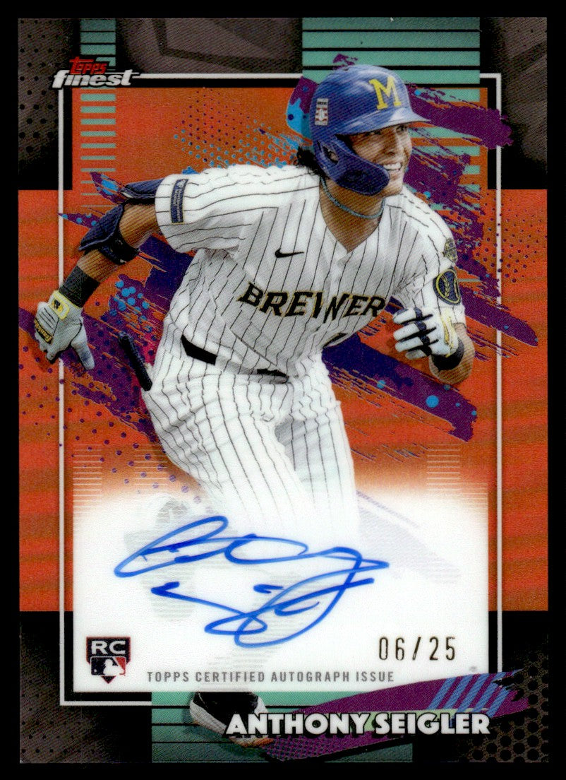 2026 Finest Anthony Seigler Rookie RC Orange Auto /25