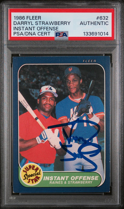 1986 Fleer Darryl Strawberry/Tim Raines #632 PSA 0