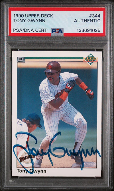 1990 Upper Deck Autographs Tony Gwynn #344 PSA 0