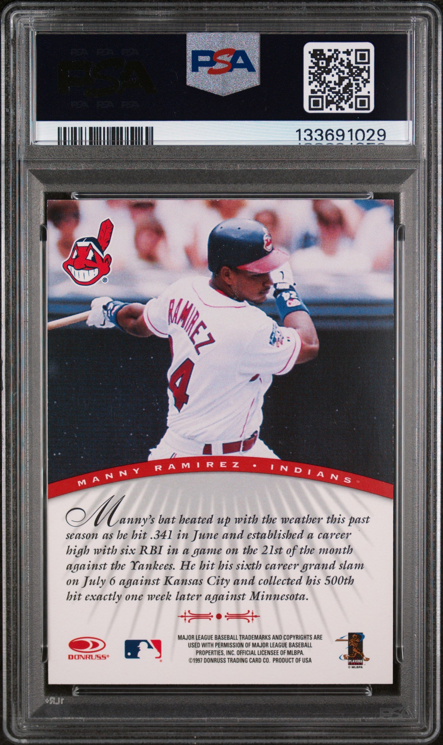 1997 Donruss Signature Manny Ramirez PSA 0