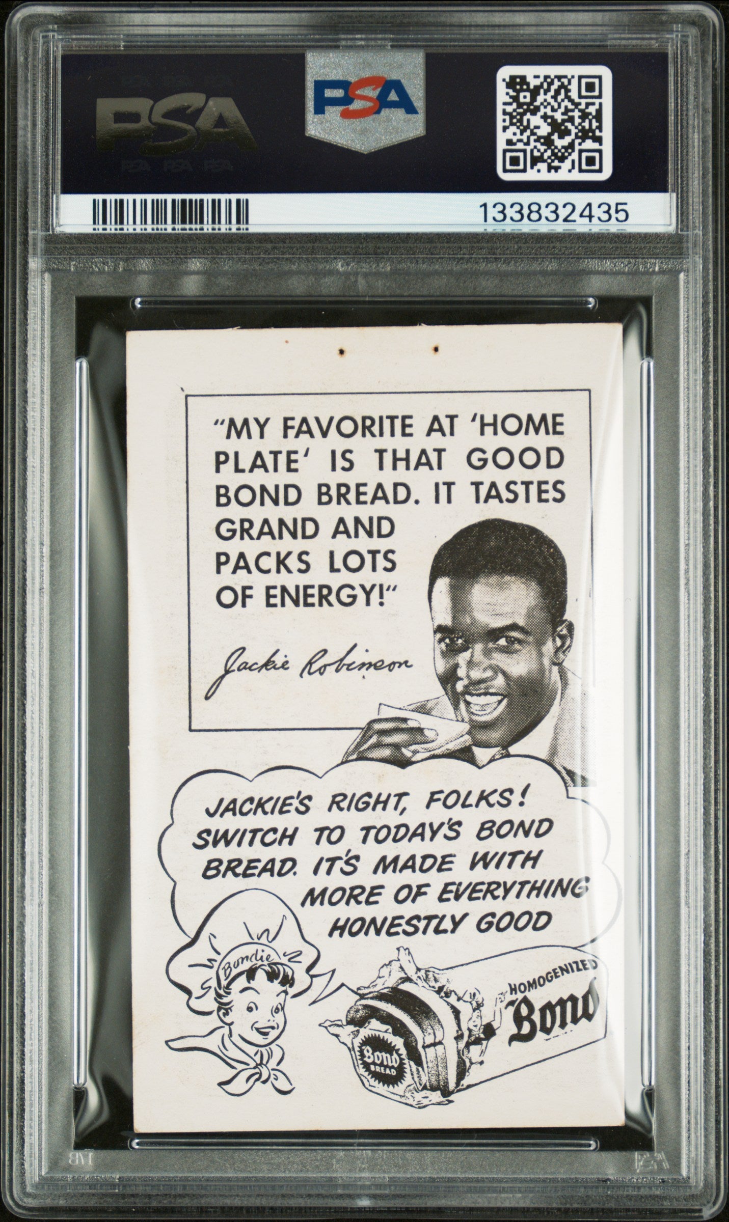 1947 Bond Bread Jackie Robinson Throwing Jackie Robinson PSA 1