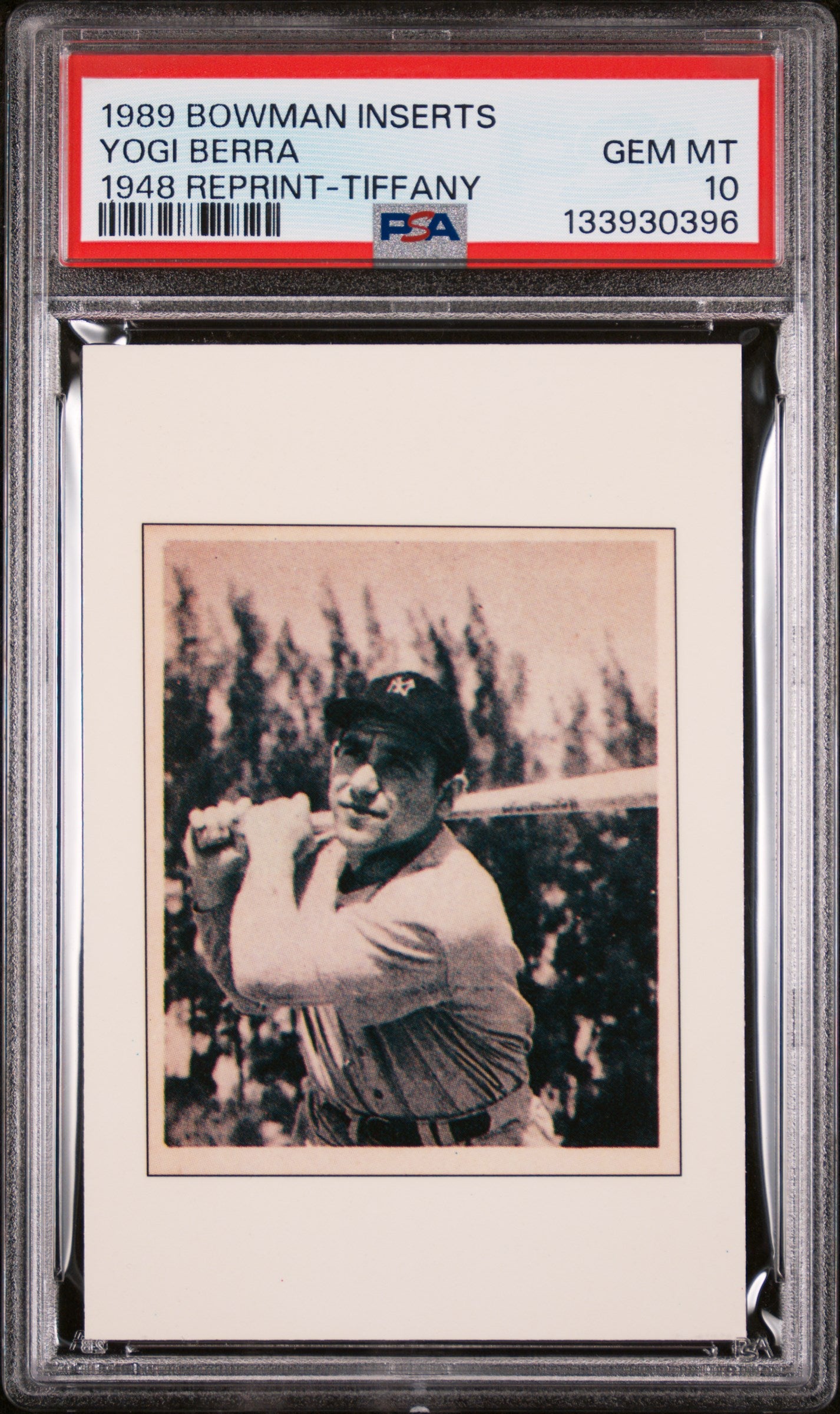 1989 Bowman Inserts 1948 Reprint-Tiffany Yogi Berra PSA 10