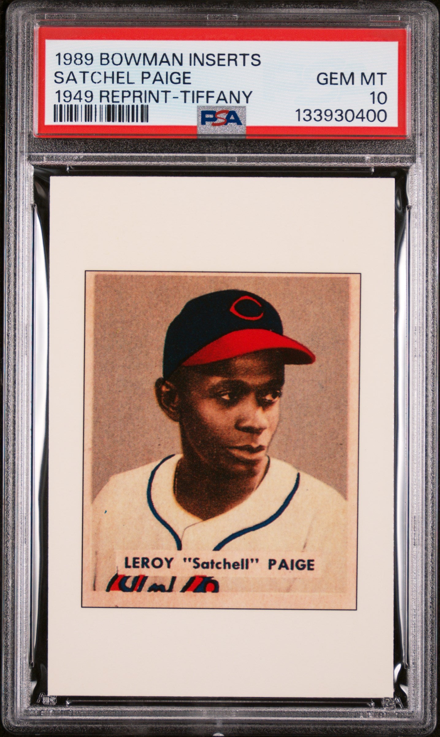 1989 Bowman Inserts 1949 Reprint-Tiffany Satchel Paige PSA 10