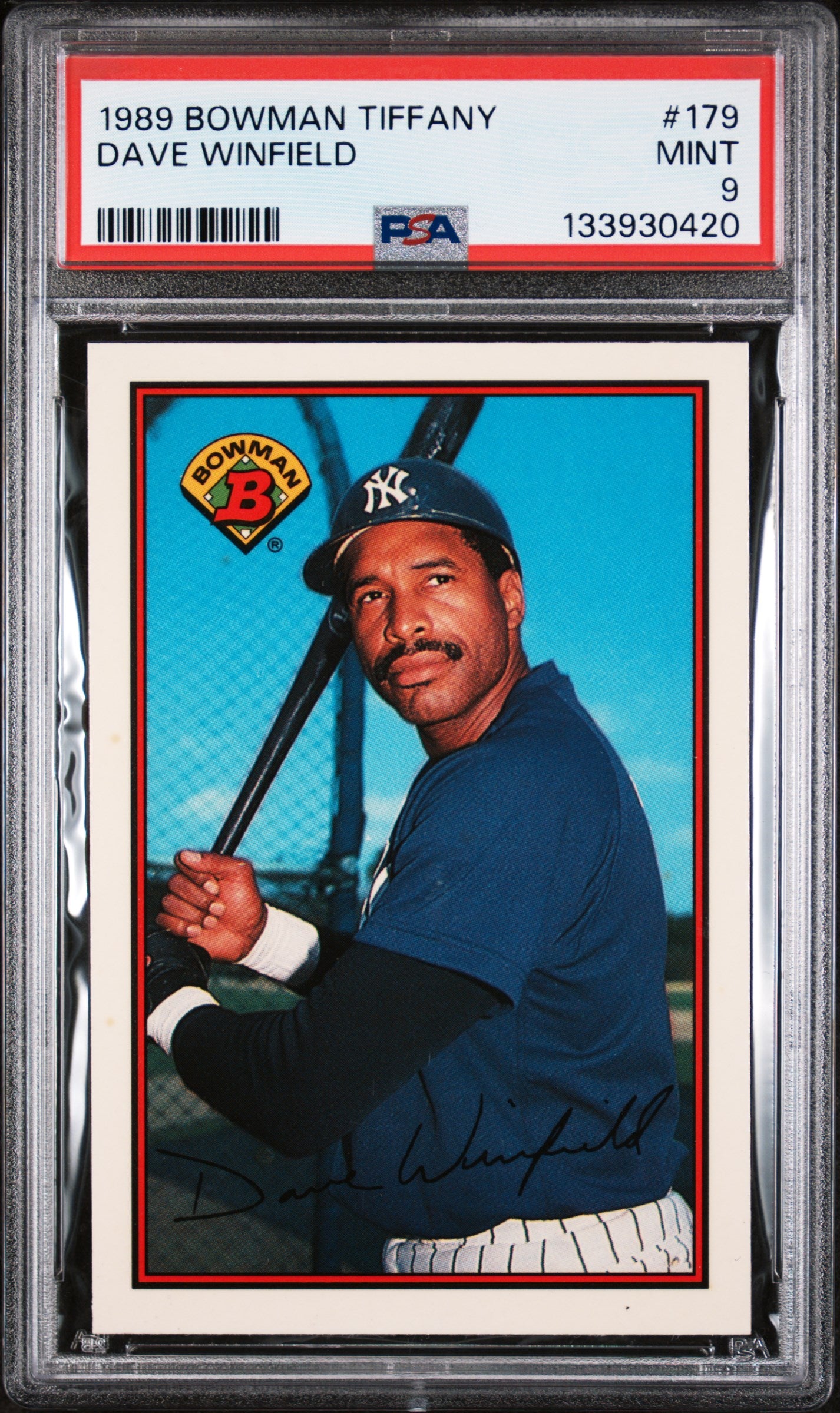 1989 Bowman Tiffany Dave Winfield #179 /6000 PSA 9