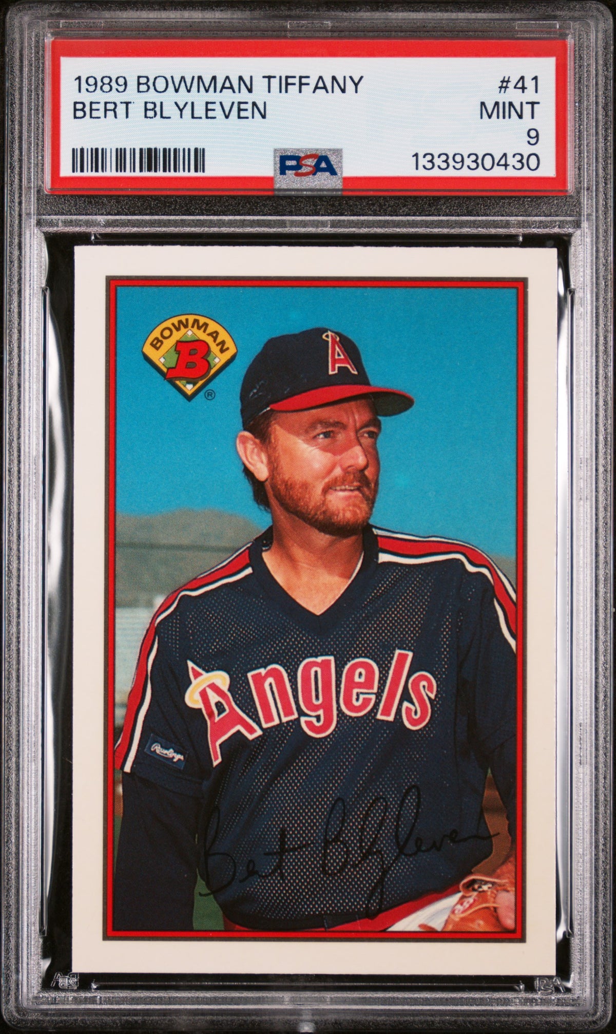 1989 Bowman Tiffany Bert Blyleven #41 /6000 PSA 9