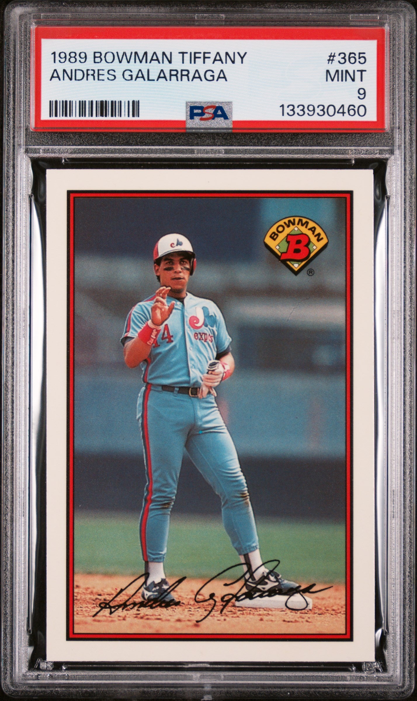 1989 Bowman Tiffany Andres Galarraga #365 /6000 PSA 9