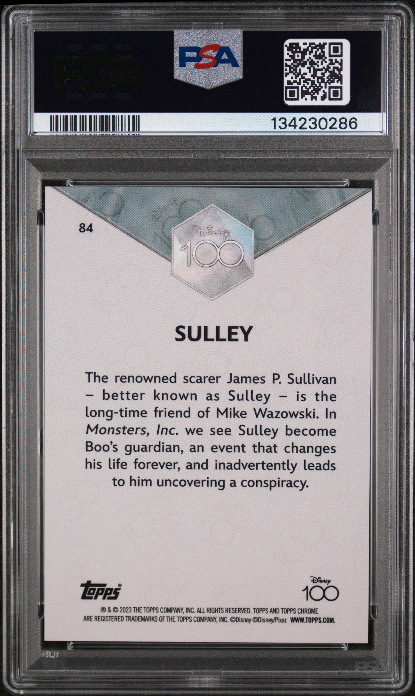 2023 Topps Chrome Disney100 Sulley #84 PSA 9
