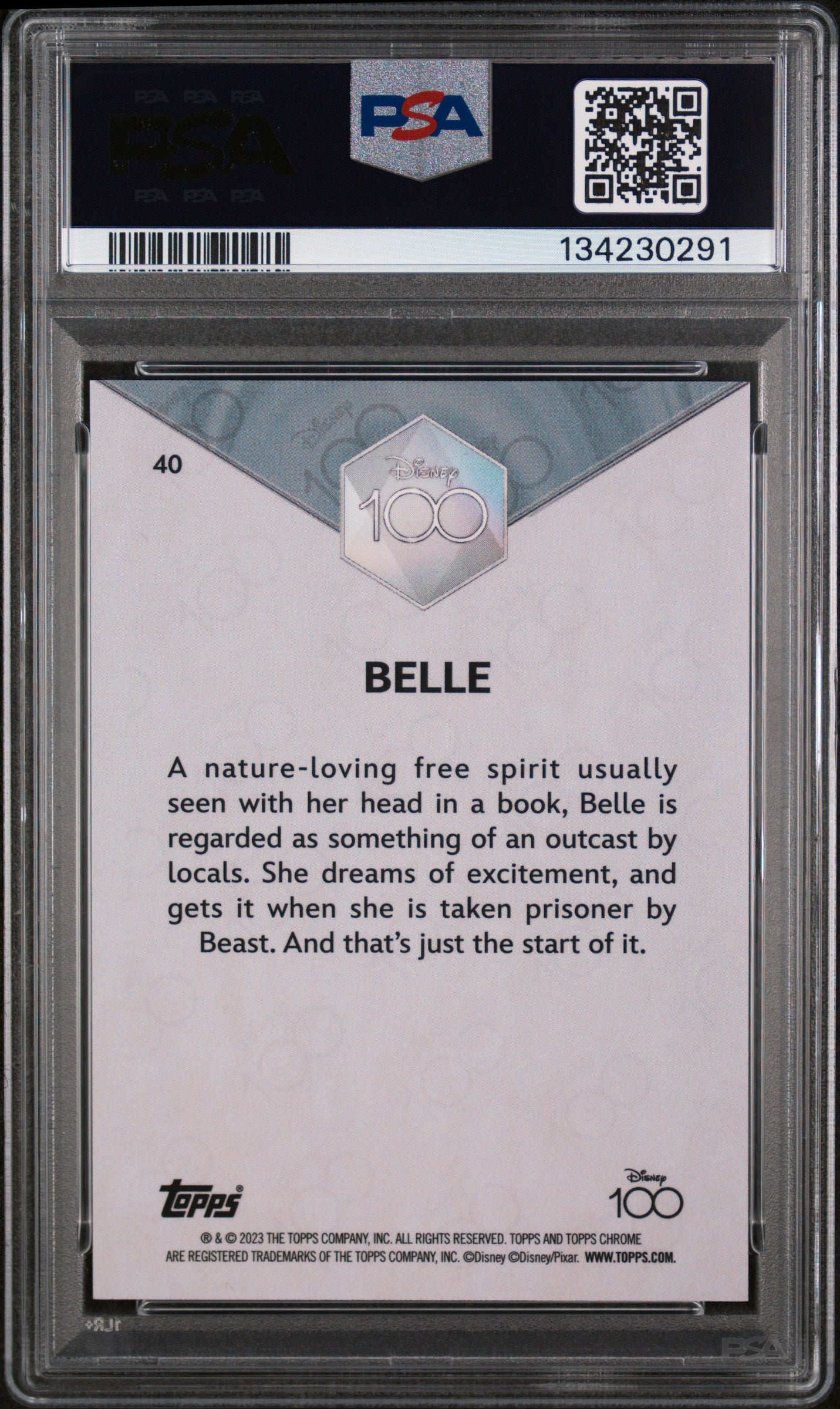 2023 Topps Chrome Disney100 Belle #40 PSA 10