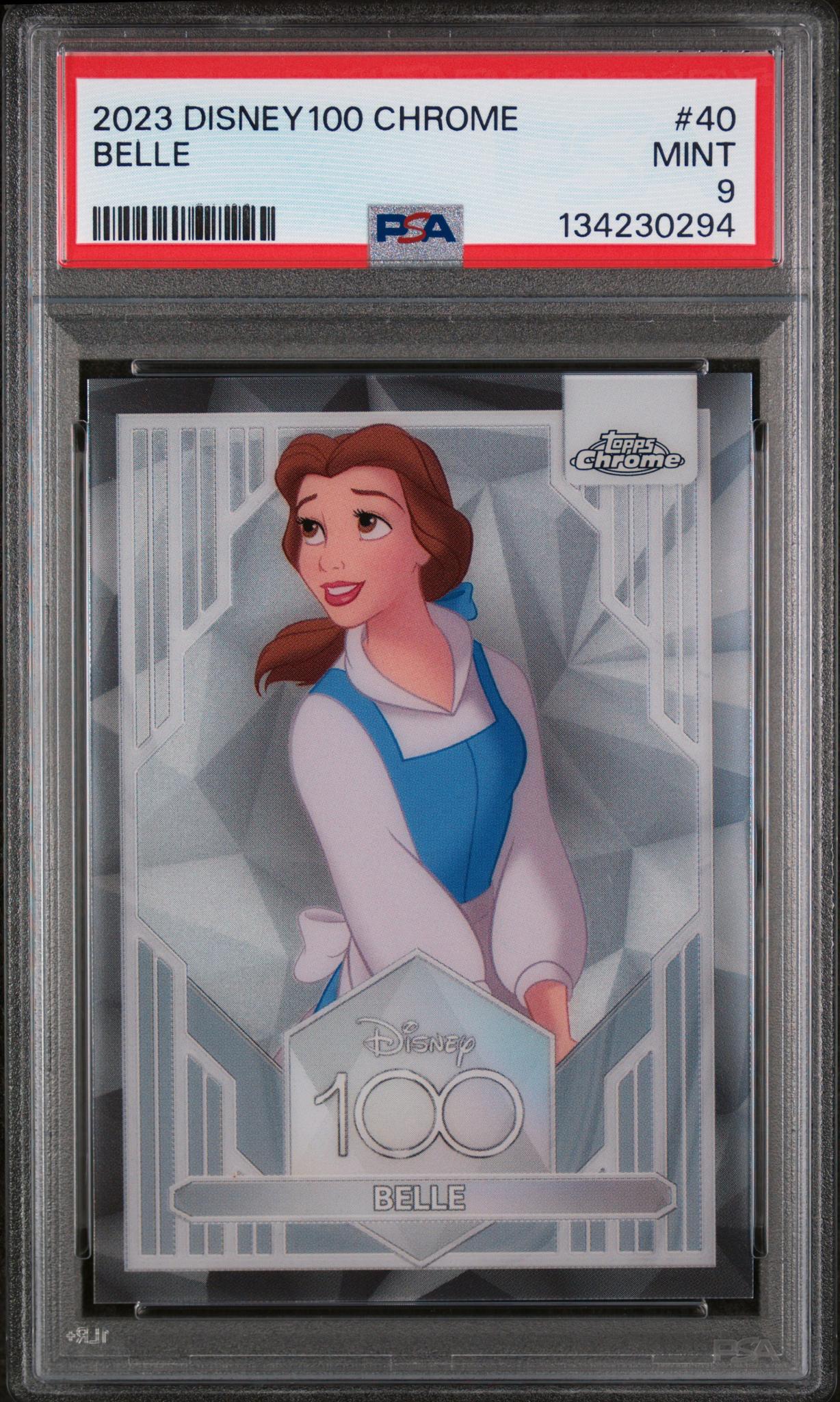 2023 Topps Chrome Disney100 Belle #40 PSA 9