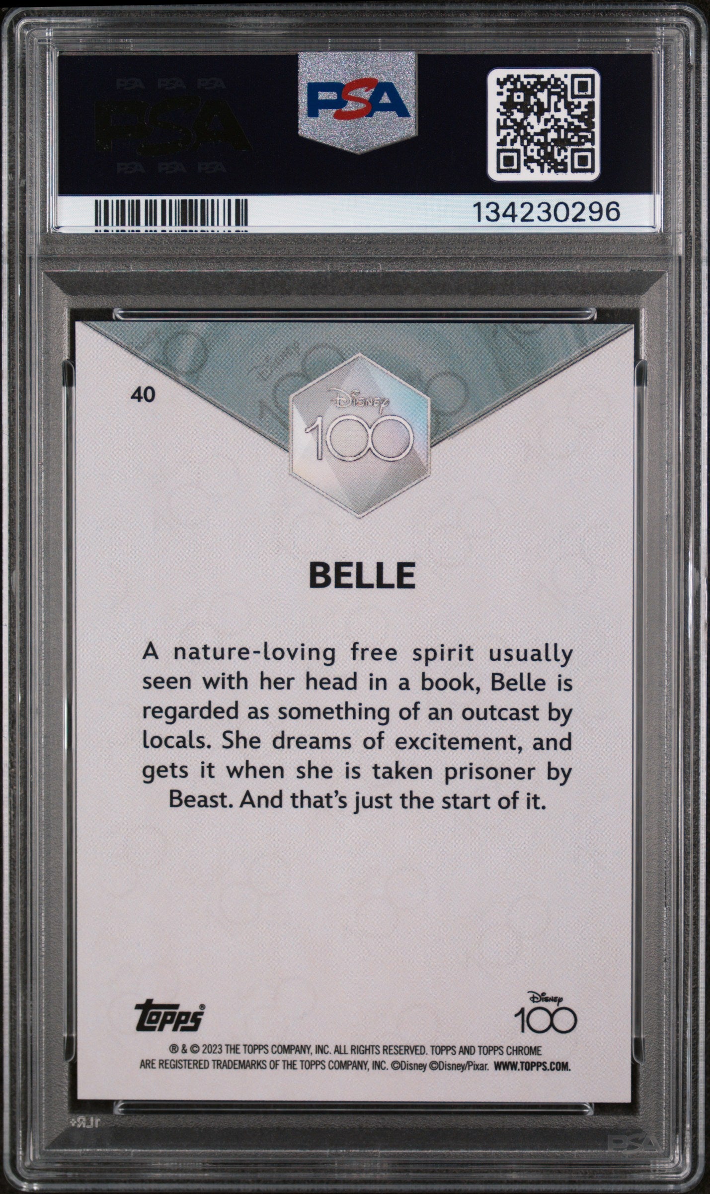 2023 Topps Chrome Disney100 Belle #40 PSA 9